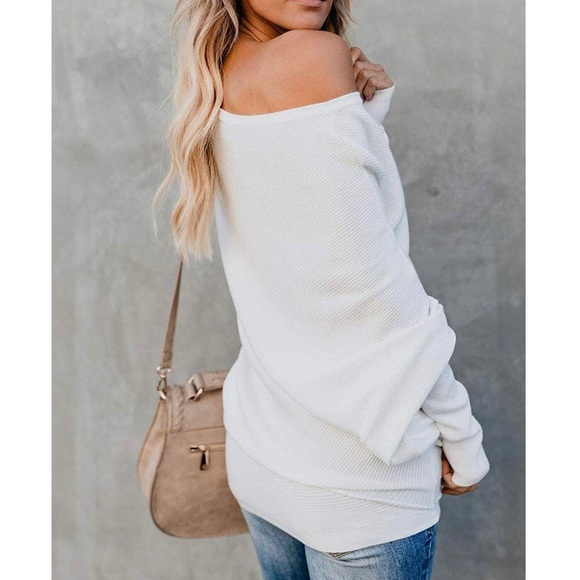 ✦NEW Off Shoulder Batwing Sleeve Sweater Top✦ - Picture 5 of 6